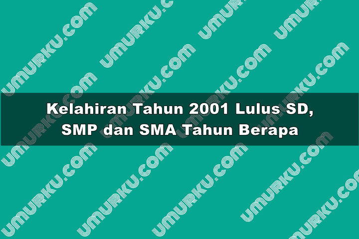 2001 lulus sd, smp, sma dan selesai kuliah tahun berapa