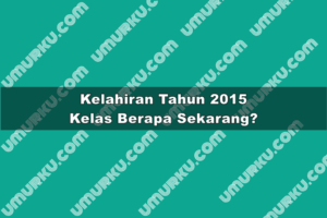 Kelahiran Tahun 2015 Kelas Berapa Sekarang 2026?