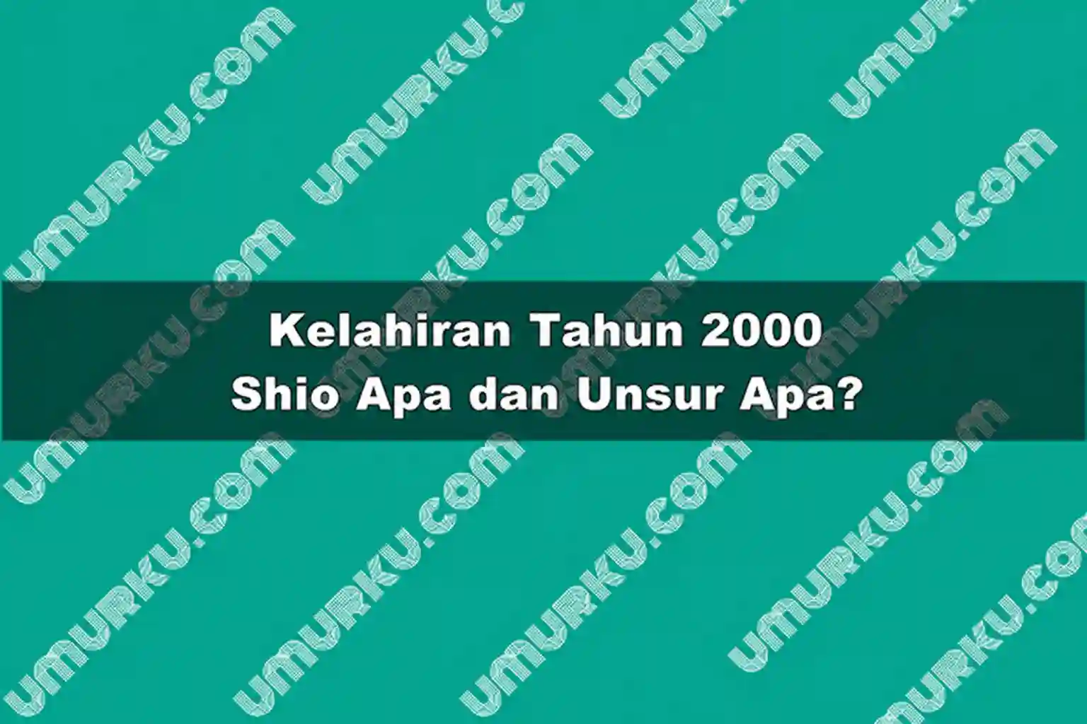 Kelahiran 2000 Shio Apa dan Unsur Apa