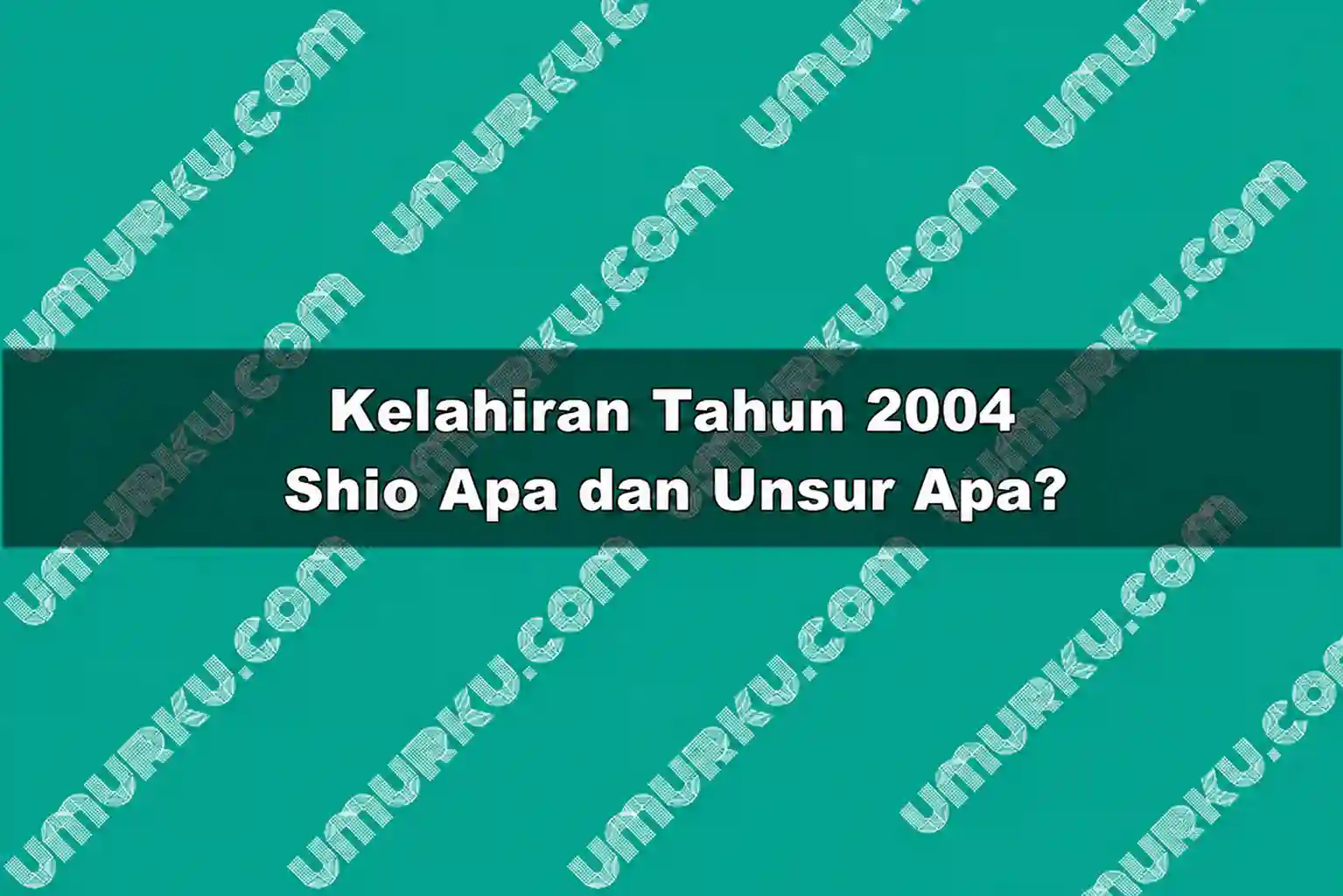 Kelahiran 2004 Shio Apa dan Unsur Apa