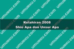 Kelahiran 2008 Shio Apa dan Unsur Apa?