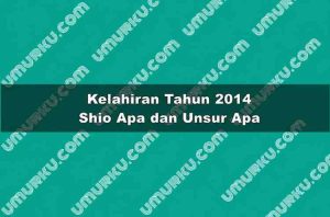Kelahiran 2014 Shio Apa dan Unsur Apa?