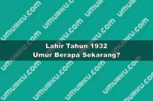 Lahir Tahun 1932 Umur Berapa Sekarang 2026?