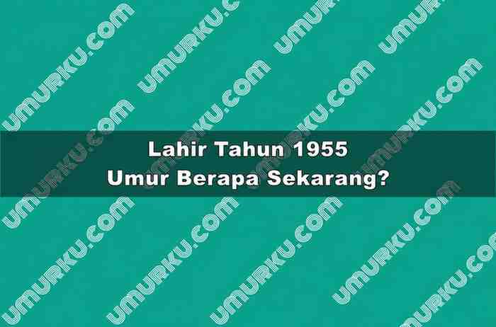Lahir Tahun 1955 Umur Berapa Sekarang
