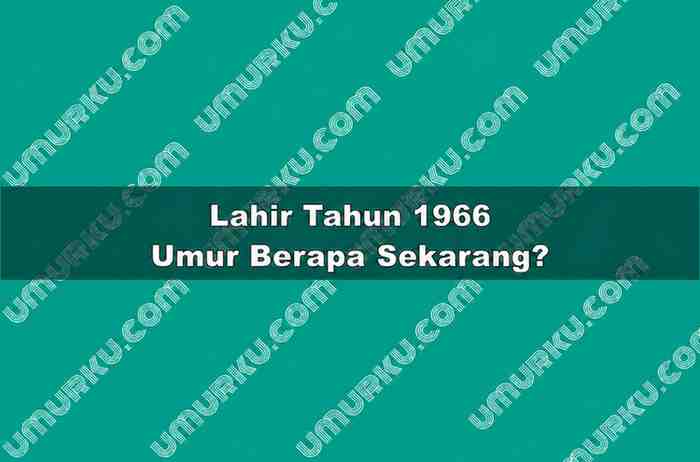 Lahir Tahun 1966 Umur Berapa Sekarang