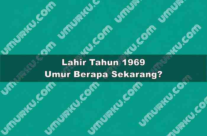 Lahir Tahun 1969 Umur Berapa Sekarang