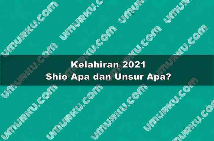Kelahiran 2021 Shio Apa dan Unsur Apa