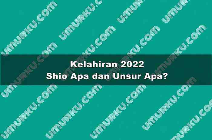 Kelahiran 2022 Shio Apa dan Unsur Apa