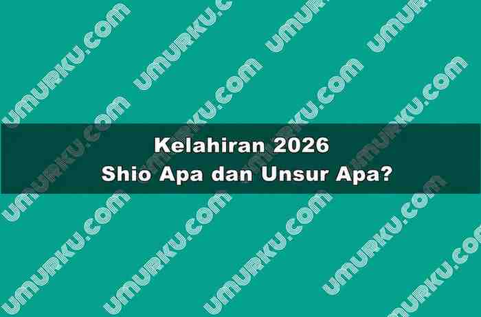 Kelahiran 2026 Shio Apa dan Unsur Apa