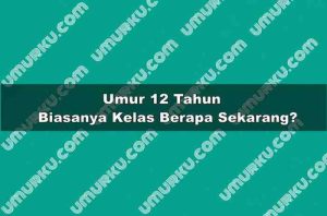 Umur 12 Tahun Kelas Berapa Sekarang?