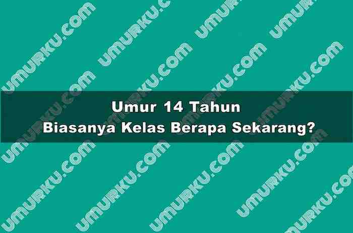 Umur 14 Tahun Kelas Berapa Sekarang