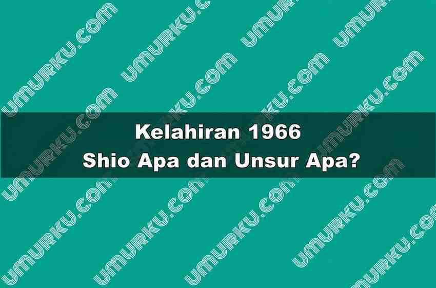Kelahiran 1966 Shio Apa dan Unsur Apa