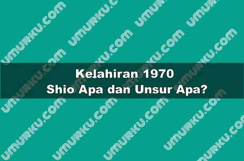 Kelahiran 1970 Shio Apa dan Unsur Apa