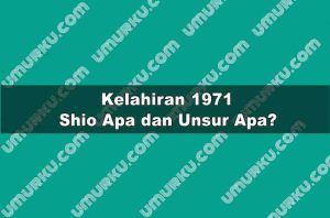 Kelahiran 1971 Shio Apa dan Unsur Apa?