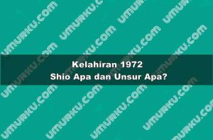 Kelahiran 1972 Shio Apa dan Unsur Apa?