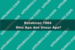 Kelahiran 1984 Shio Apa dan Unsur Apa?