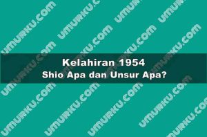 Kelahiran 1954 Shio Apa dan Unsur Apa?